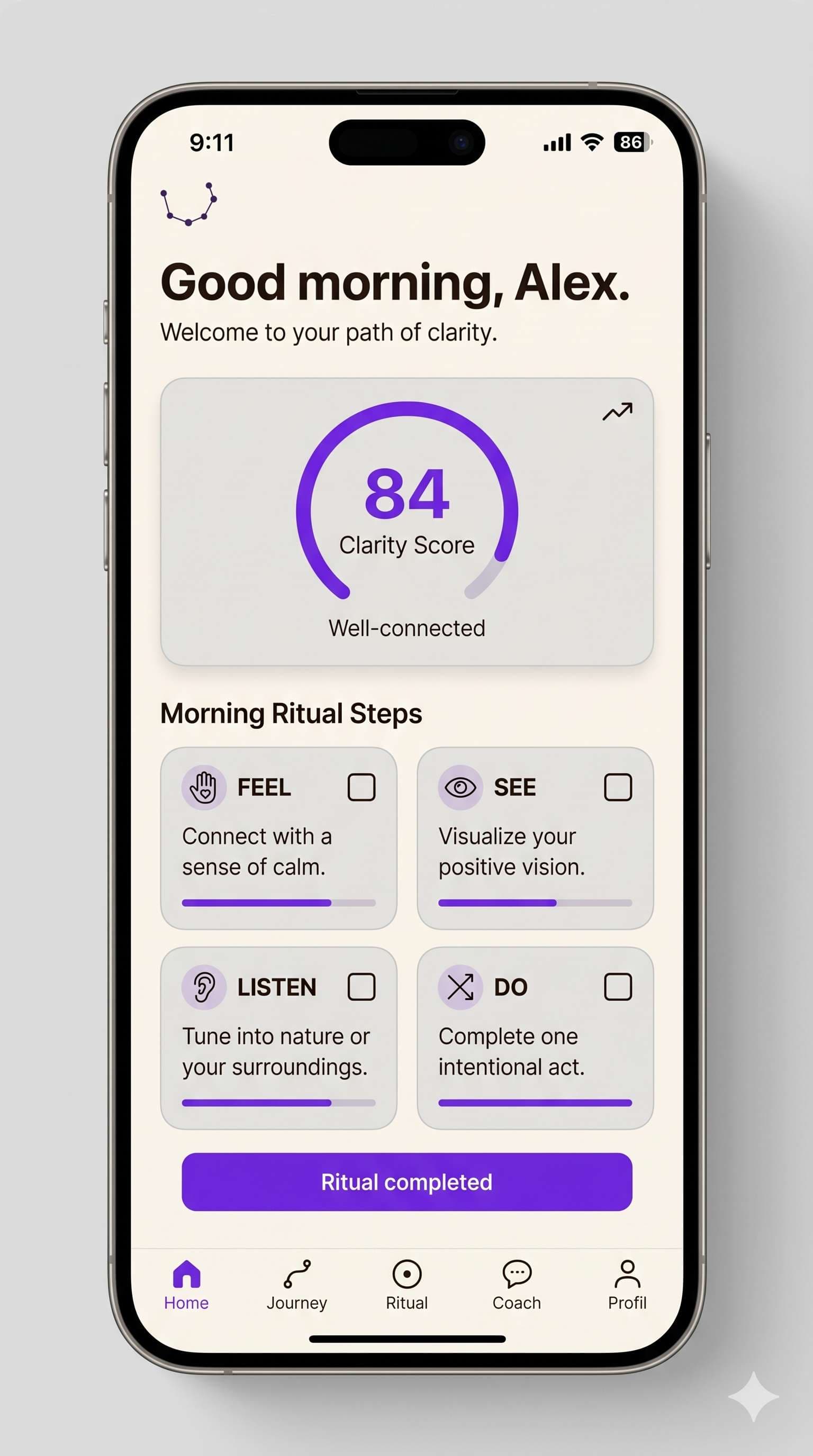 Nordstern App: Morning Ritual